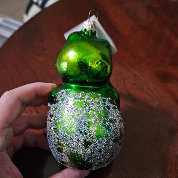 RARE ADORABLE CHRISTOPHER RADKO DRESSED UP FROG BOW TIE CHRISTMAS GLASS ORNAMENT - Picture 3 of 10